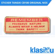 HONDA Tank Sticker CB100 CB 100 S90 S 90 Benly S110 S 110 CB200 CB 200 Twin NOS Tank Remember Sticke