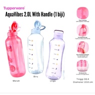 Tupperware AquaVibe bottle 2L with Handle - Free Straw Dimension: D 11.0  H 30.9cm ~Easy Tracking wi