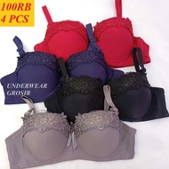 4 Pcs Bra Foam Wire Push Up Bra Premium Cup B Hook 3 Size 36 38 40 42