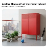 Large Capacity 2-Door Metal Locker sun resistant Low 2-Door Utility Locker Waterresistant Storage Ca