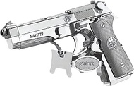Metal Zone Beretta 92 3D Metal Jigsaw Puzzle, 3D Metal Puzzle Gun, 3D Metal Puzzle for Adults, 7.2 x