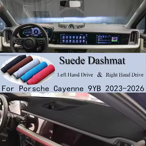 For Porsche Cayenne 9YB 2023 2024 2025 2026 Suede Leather Dashmat Dash Mat Cover Dashboard Pad Carpe