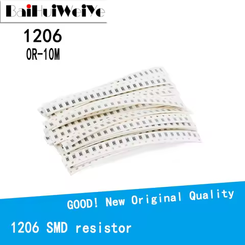 100PCS/LOTE 1206 SMD Resistor 0R-10M 1/2W 0 1 10 100 150 220 330 ohm 1K 2.2K 10K 100K 0R 1R 10R 100R