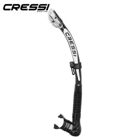Cressi ALPHA ULTRA Dry Silicone Snorkel Diving Snorkeling Silica Gel flexible Breathing Tube Scuba S