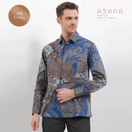 KEMEJA Asana Batik Long Sleeve Shirt Damar - Blue