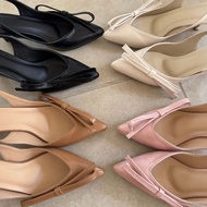 Pixfootwear Lovelle Heel - Women's Ribbon Heels Kitten Heels Slingback Heels