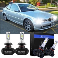 1 Pair LED Car Headlight 8000LM Auto LED Headlight h7 For BMW 3-Series (E46) year 1998 - 2005