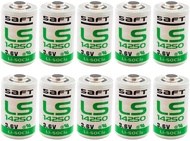 Saft 10 x LS 14250 LS14250 C 12 AA 3.6v Lithium Battery 1200mAh High Capacity