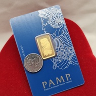 Pamp Gold Bar Fortuna G5 Gram 1.6 cm Pd 1859 P584