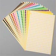 6mm small round stationary stickers Black White Pink Green dot Sticker 15 sheets/bag