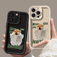 Funny Chaigou Dog Learing News Creative Soft Silicone Case for IPhone 7 8 Plus X XR XS Max 11 12 13 