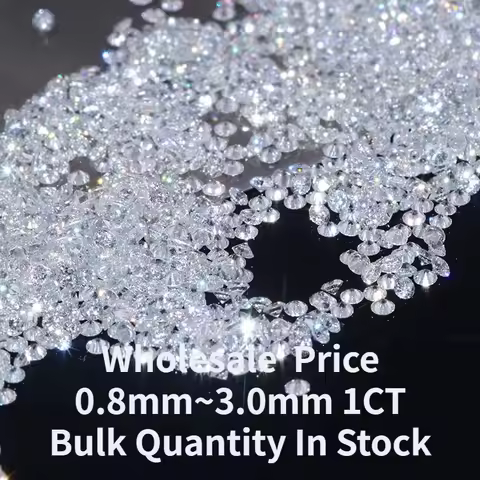 1CT 0.8mm-3.0mm Melee Lab Grown Diamonds DEF VVS-VS Loose Laboratory Diamond Wholesales