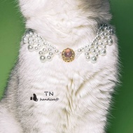 New Handmade Original Pet Pearl Necklace Cat Dog Rabbit Elegant Retro Necklace Necklace Customizatio