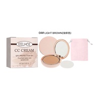 EELHOE Cc Cream Air Cushion Cc Cream Concealer Brighten Foundation Makeup Base Long Lasting Foundati