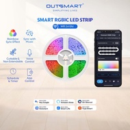 Outsmart WiFi RGBIC LED TV Backlight Strip – Music Sync, App Control, Smart Ambient Lighting