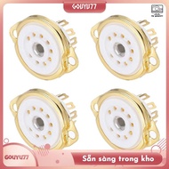 [gouyu77] 4Pcs 9pin Tube Socket  Tube Socket,Vacuum Protect Tube Socket for 12AX7,12AT7,12AU7,ECC83,