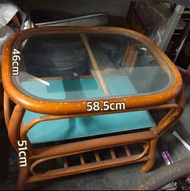 (南投自取自載) 46x51x58.5cm / 二手桌椅 桌子 玻璃桌 矮桌 傢俱