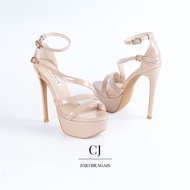 Jojo Bragais CJ Nude Glossy 5.5-Inch High Heels | Pageant Heels | Platform Heels