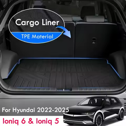 TPE Trunk Cargo Liner for Hyundai Ioniq 6 & Ioniq 5 2025 2023 2024 Accessories Lhd Rhd All Weather P