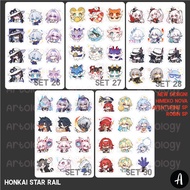 Sticker Set Honkai Star Rail HSR Starrail - Kiss Cut Just Stick on Chibi Pompom March Himeko Kafka B