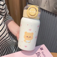 Cốc Nước Hình Gấu Dễ Thương Bằng Thép Không Gỉ Dung Tích Lớn Cho Nữ Cốc Hút Cốc Giữ Nhiệt Cho Học Si