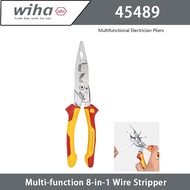 Wiha 45489  Multifunctional Electrician Pliers 8 In 1 Insulated 1000V VDE Wire Stripping Plier