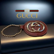 🦄GUCCI古馳｜經典LOGO皮件吊墜.掛飾.鑰匙圈#二手美品#