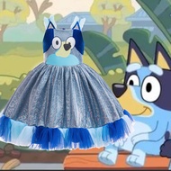 Bluey Cartoon Girls Tutu Dress Kids Dog Cosplay Role Play Princess Party Costume