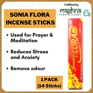 Sonia Flora Incense Sticks - 1 Pack (14 Sticks)