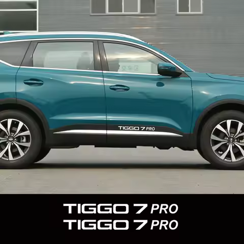 2pcs Car Side Door Stripes Auto Emblem Stickers Decals Concept For CHERY TIGGO 7 PRO Tuning Styling 