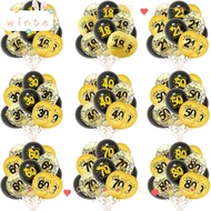 WINTE 12PCS Birthday Balloon, Latex 18th 30th 40th 50th 60th 30th BIrthday Balloons, Cute Party Prop