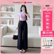 Quần tây nữ ống suông có xếp li ở hai bên thân quần thời trang GUMAC LQF1003