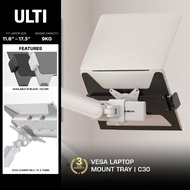 ULTI VESA Laptop Mount Tray, Aluminum Design, Fits 11-17 inch Notebook, Compatible w/ Monitor Mount 