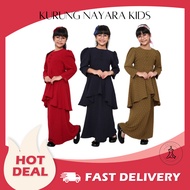KURUNG NAYARA KIDS Baju Kurung Budak Perempuan Girls Clothing Kids Fashion Kurung Kanak2 Ironless Ra
