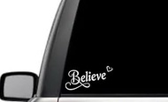 Believe Love Heart Expression Motivational Inspirational Relationship Quote Window Laptop Vinyl Decal Decor Mirror Wall Bathroom Bumper Stickers for Car 5.5" Inch