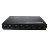 Wanglink 100M 8 Fiber Port +2 Ethernet RJ45 Port Single Fiber  Single Mode 20KM Fiber Optic E1 to Et