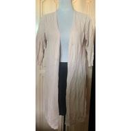 Beige Knit Long Cardigan