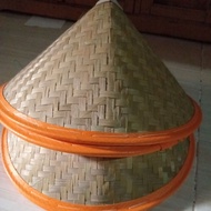 (size B) Woven bamboo hat/ Farmer hat / Hat lontar leaf hat/caping