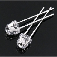 MERAH Led 5mm red strawhat 50pcs