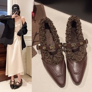 Women's Shoes Fleece-Fleece Warm Mary Jane Women's Shoes Inner Height-Increasing Shoes Women 2026 Fl