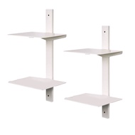 Invisibility Floating Book Shelves for Wall-2 Pack Vertical Spine Book Tower Loads Up to 60LBS