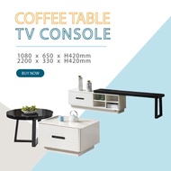 TV CABINET / EXTENDABLE MEDIA STORAGE / TV CONSOLE / HALL CABINET/MEDIA CABINET/TV RACK/COFFEE TABLE
