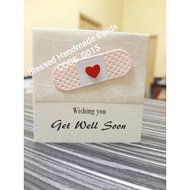 Handmade (Small card ~ 6.4x6.4cm) Mini Card - Get well soon / speedy recovery card