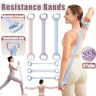 🔥Ship 24H🔥 6 Tube Resistance Band Adjustable Elastic Band Multifunction Exercise Band Open Shoulder 