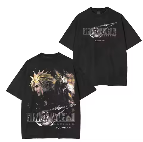 Final Fantasy VII Rebirth Cloud Sephiroth Graphic T-Shirt Cotton Men Women Streetwear Tee