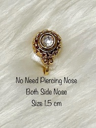 Women - Bridal Nose Pin |  Wedding Nose Pins or Rings | Attachable Mukuthi | Nath | Attached Nath | 