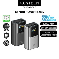 [CCC Power Bank] CUKTECH 10 Mini Power Bank 55W Fast Charging 10000mAh Powerbank Portable Charger PB