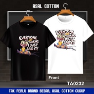 100% Premium Cotton Baju T Shirt Lelaki Oversize Plus Size Style Viral TA0232-Cartoon Graphic Design