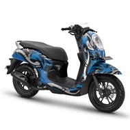 Decal Full body Stiker Honda Scoopy 2021 2023 2022 2020 Grafity 4 Biru - Biru
