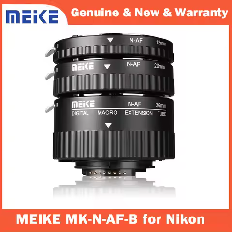 Meike N-AF-B Auto Focus Macro Extension Tube Set 12 20 36mm Adapter Ring For Nikon D3100 D5000 All D
